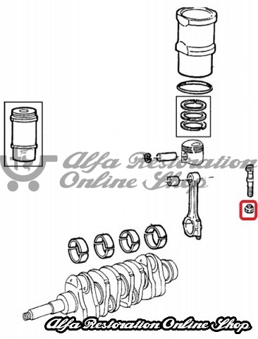 Alfa 75/155/164/Spider 115 Series Conrod Nut (4 Cylinder Engines)
