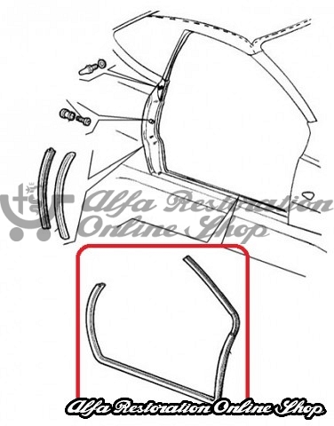 Alfa Spider 916 Series Phase 2 Right Side Door Seal