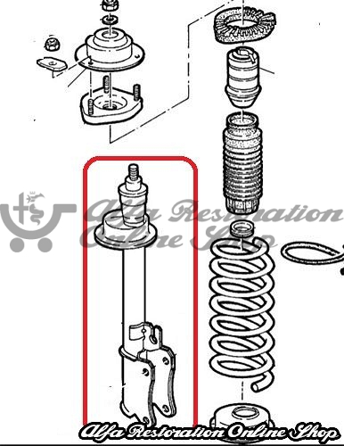 Alfa 164 2.0 TB/3.0 V6 24V Rear Shock Absorbers (Sachs)