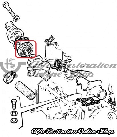Alfa 33/Alfasud/Sprint Single Carburetor Thermostat