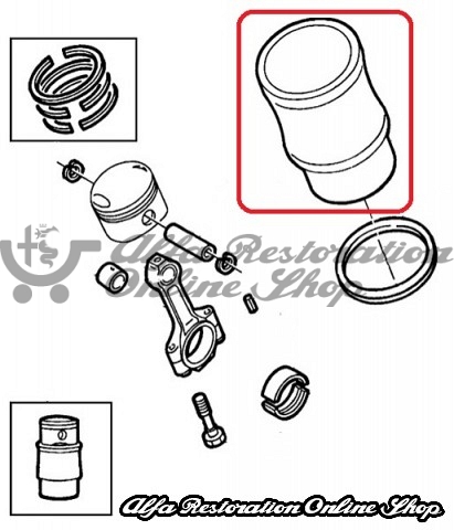 Alfa 164/166/GTV/Spider 2.0 TB V6 Piston Liners Set