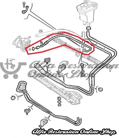 Alfa 156 1.6/1.8/2.0 TS All Models LHD Power Assisted Steering High Pressure Hose (Pump to Steering Rack)