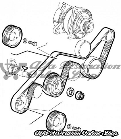 Alfa 164 3.0 V6 24V Accessories Belt