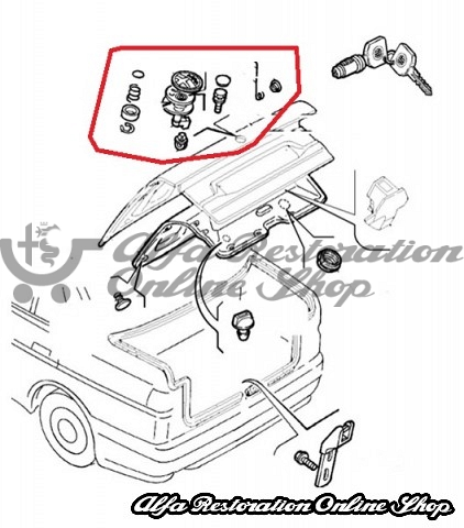 Alfa 155 Boot Badge/Boot Lock