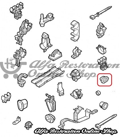 Alfa 145/146/155/GTV/Spider Wiring Rubber Plug