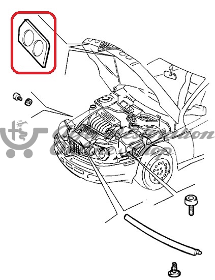 Alfa GTV/Spider 916 Series Front Right Headlight Foam Gasket (1995-2006)