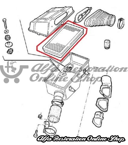 Alfa 33/Sud/Sprint/145/146 Twin Carburetor/IE Air Filter (Filtron)