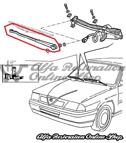 Alfa 33 907 Series Windscreen Wiper Arm (Magneti Marelli Wiper Arm)