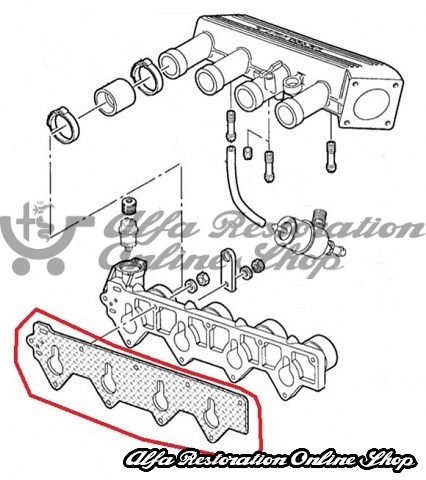 Alfa 155/164 1.7, 1.8, 2.0 Twin Spark Intake Manifold Gasket