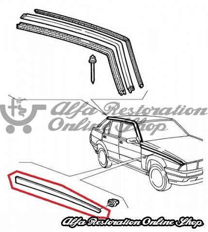 Alfa 75/Milano Front Right Wing Decorative Trim