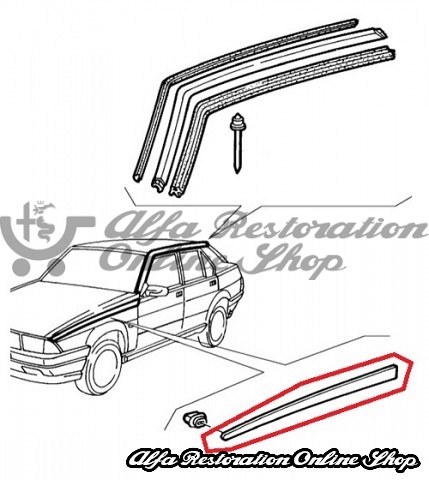 Alfa 75/Milano Front Left Wing Decorative Trim