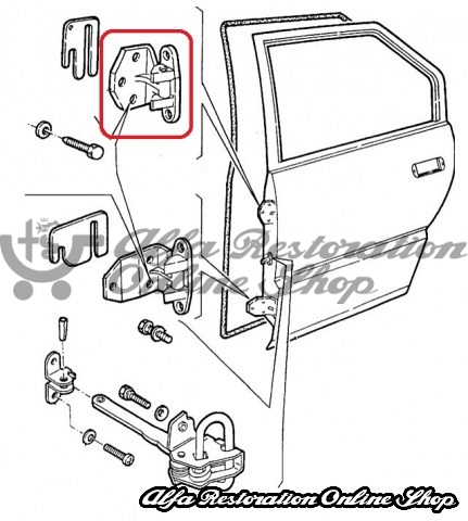 Alfa 33 905/907 Series Rear Right Door Upper Hinge