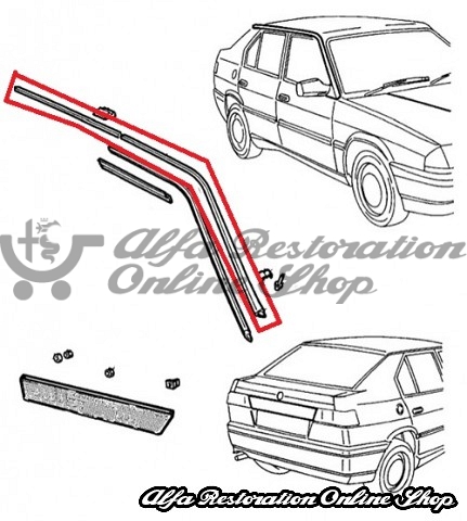 Alfa 33 907 Series Right Roof Drain
