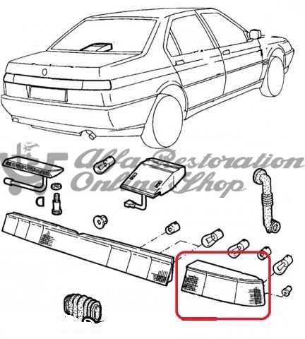 Alfa 164 FL92/Super Rear Right Light