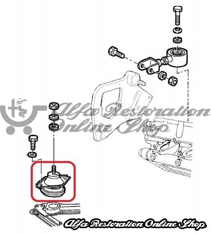 Alfa 164 2.0 TB/3.0 12V/24V V6 Engines Front Lower Right Engine Mount
