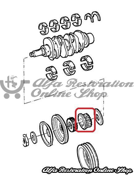 Alfa 33/145/146 8V Crankshaft Distribution Inner Pulley