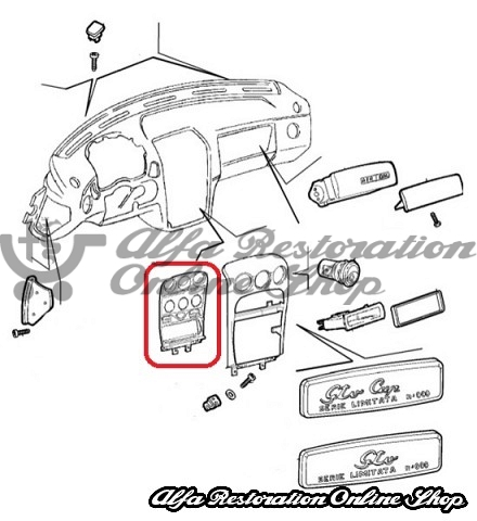 Alfa GTV/Spider 916 Series (Series 2) Console Gauges Panel (LHD)