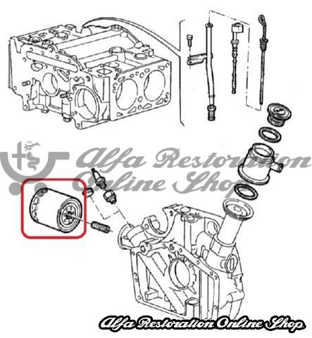 Alfa 33/Alfasud/Sprint/145/146 Oil Filter (Bosch)
