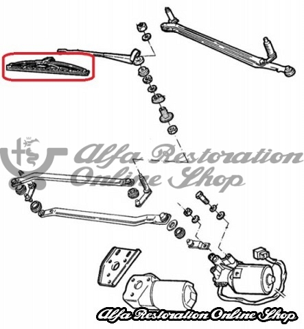 Alfa Spider 115 Series Windscreen Wiper Blade Set (Original)