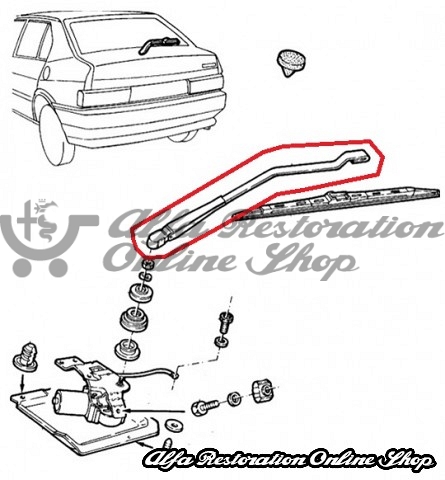 Alfa 33 905 Series Rear Windscreen Wiper Arm