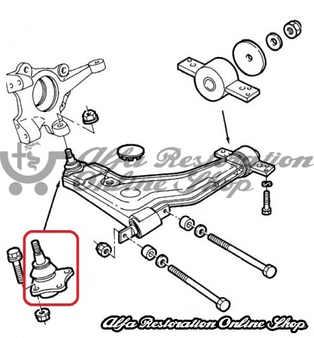 Alfa 164 2.0 Twin Spark Front Suspension Lower Ball Joint
