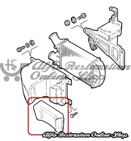 Alfa GTV/Spider 2.0 TB V6 Intercooler Air Intake Sleeve