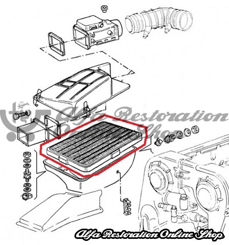 Alfa 75/Milano/SZ/RZ/GTV6 2.5/3.0 V6 Air Filter (Original)