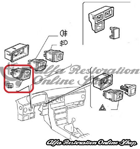 Alfa 33 905/907 Series (1987-1992)/Alfa 75/Milano Heated Window Switch