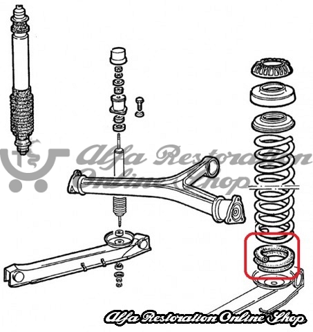 Alfa Spider 105/115 Series Rear Spring Flexible/Protection Tube