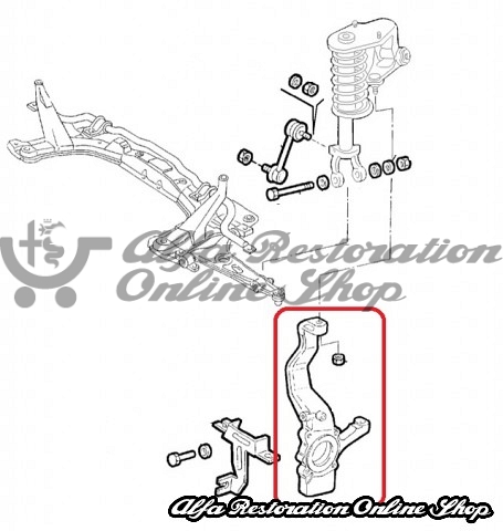 Alfa 147/156/GT Front Suspension Left Stub Axle (Twin Spark and JTD models)