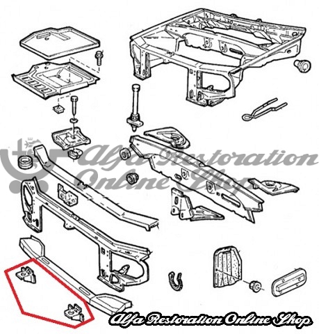 Alfa 33 905 Series TD/907 Series Radiator Bracket/Mount