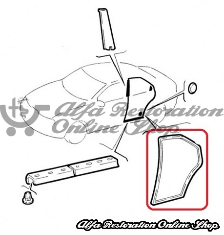 Alfa 156 All Models/Berlina Rear Left Door Seal (OEM)