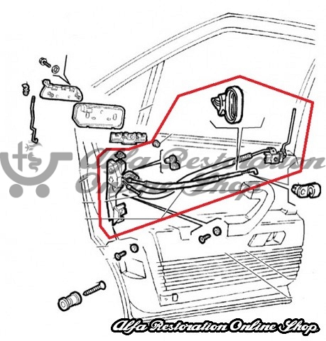 Alfa 164 Rear Left Door Locking Mechanism