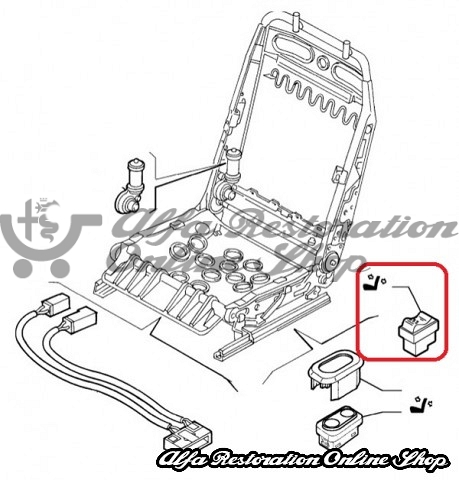 Alfa 166/FIAT Brava G.98 Power Seats Switch