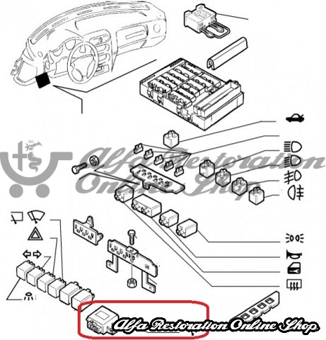 Alfa GTV/Spider Windscreen Wiper Relay/ECU