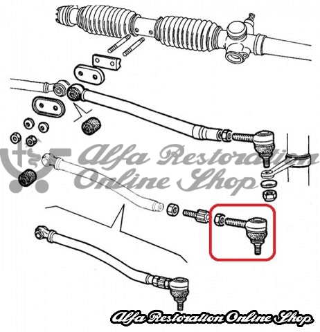 Alfa 33/Alfasud/Sprint Steering Track Rod Ends Set (by Federal Mogul)