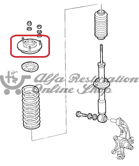 Alfa 166 All Models Rear Left Suspension Top Mount