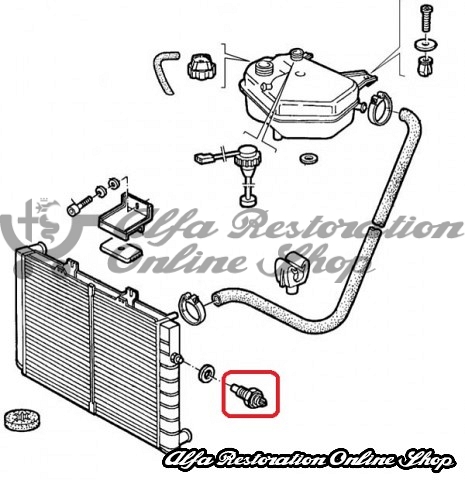 Alfa 33 907 Series/Alfa 164 2.0 TS Radiator Fan Switch (87-92 Celcius Degrees)
