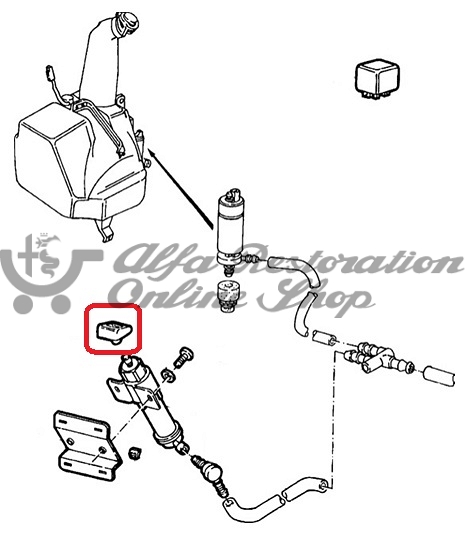 Alfa 164 All Models Right Side Headlight Washer Jet