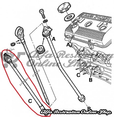 Alfa 164 V6 Engines Oil Level Sensor for Shallow Oil Pan (Instrument Panel Gauge)