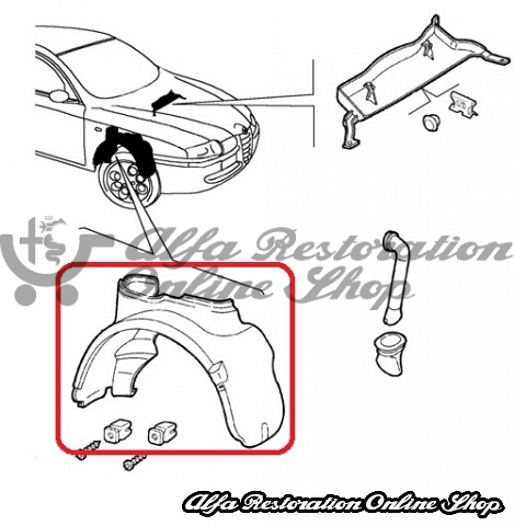 Alfa Romeo GT Front Right Wheel Arch Liner