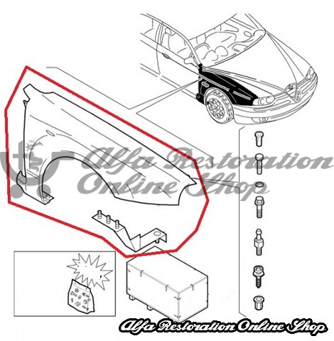 Alfa 156 GTA Front Right Wing (2001-2005)