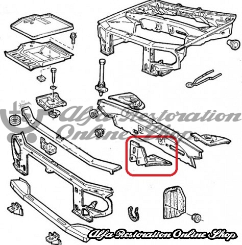 Alfa 33/Alfasud/Sprint Center Engine Mount Bracket