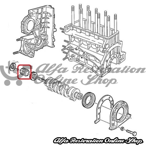 Alfa 155 1.7, 1.8, 2.0 TS 8V/164 2.0 TS Oil Pump Pinion/Gear