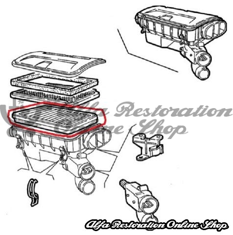 Alfa 33/Sud/Sprint/145/146 Twin Carburetor/IE Air Filter (Filtron)