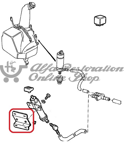 Alfa 164 All Models Headlight Washer Body Metal Bracket