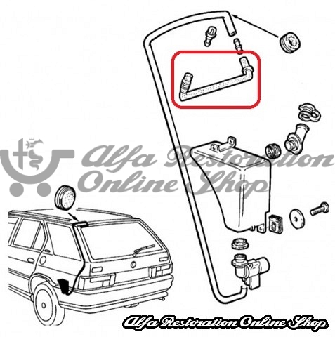 Alfa 33 905 Series Rear Windscreen Sprinkle Hose