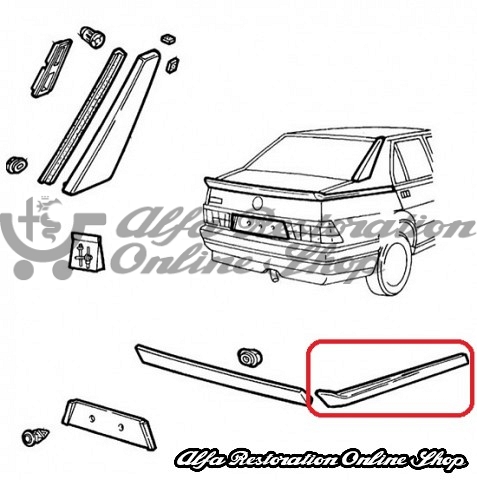 Alfa 75/Milano Rear Right Wing/Fender Trim