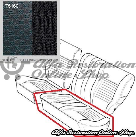 Alfa 145/146 Rear Seats Base Fabric - Left Side