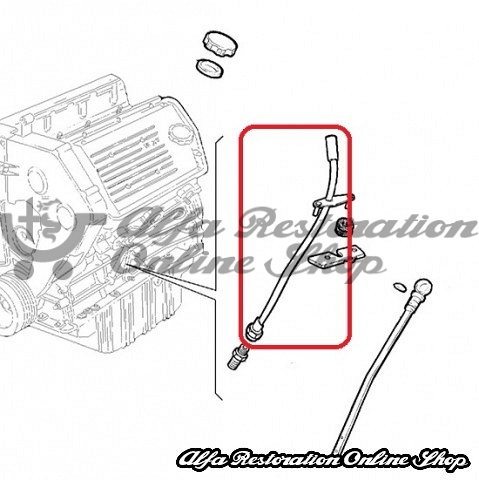 Alfa 147/156/166/GT/GTV/Spider 2.5/3.0/3.2 V6 Oil Dipstick Tube